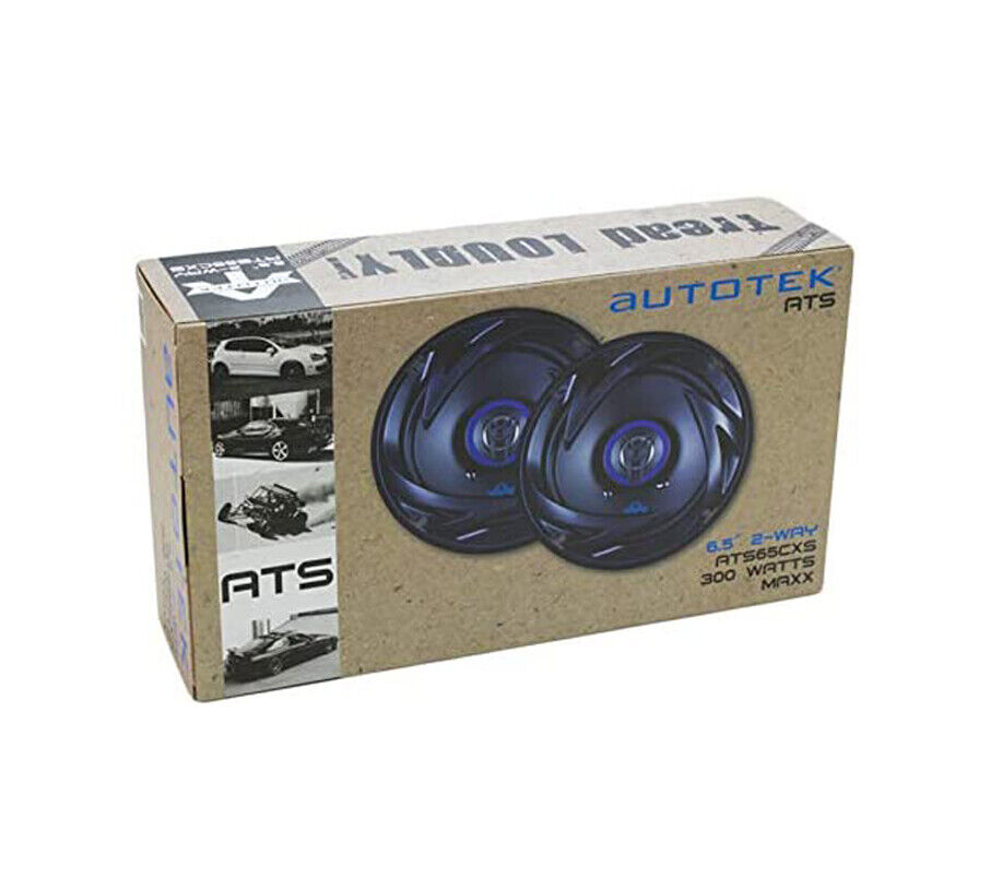 Autotek 4x Autotek ATS65CXS 6.5" 2Way 600W Max Power Shallow Mount Full Range Speaker 