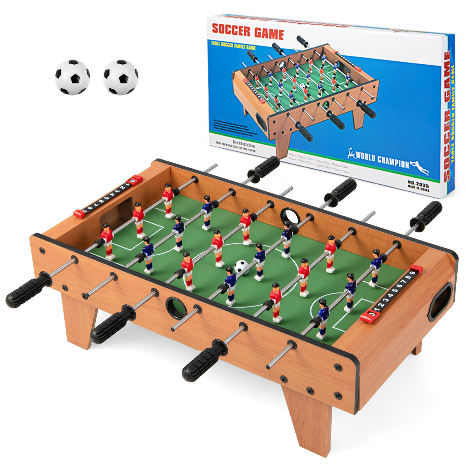 Great Choice Products 27-Inch Tabletop Foosball Game Set Hand Soccer With 2 Balls For Kids Adults