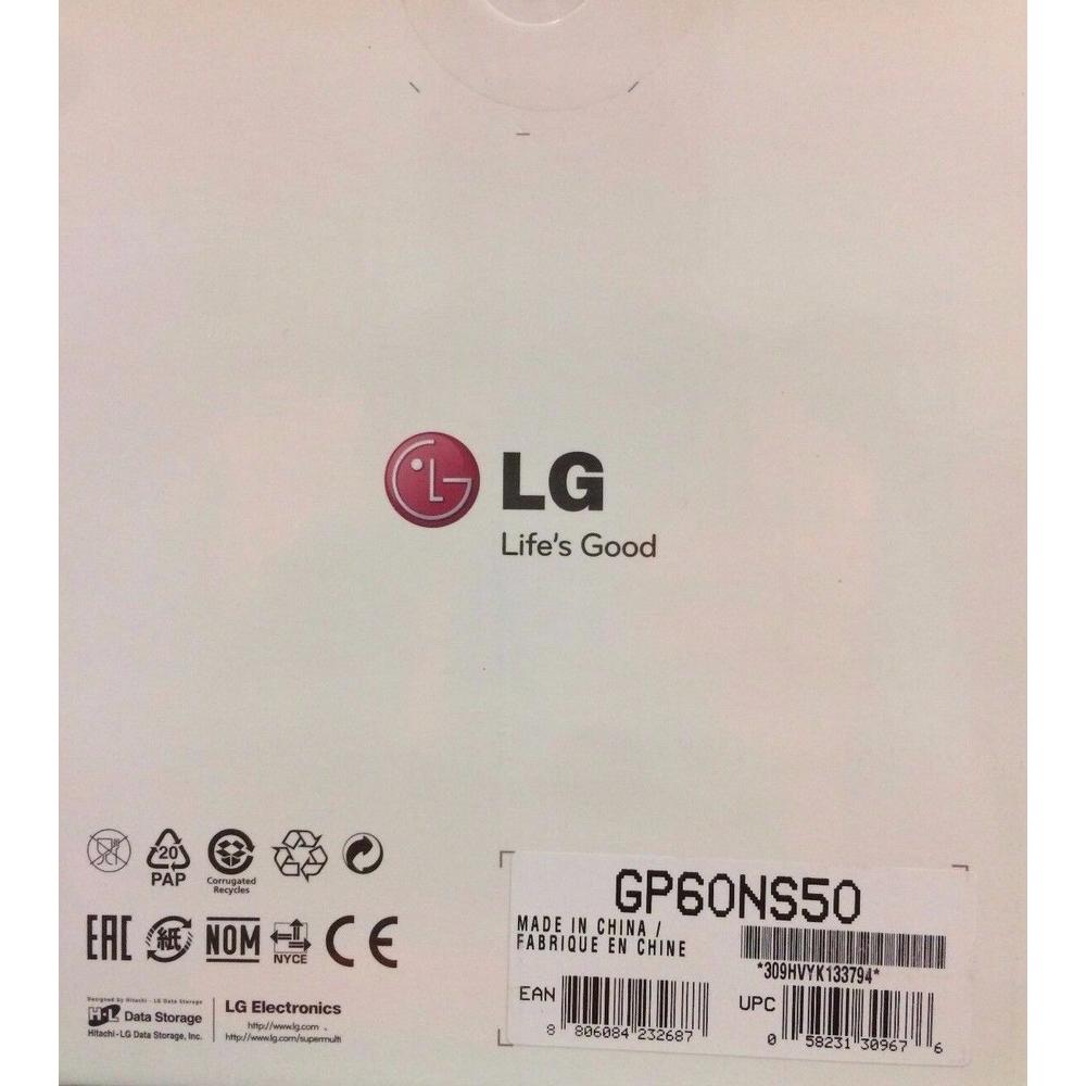 LG - - 8X Usb 2.0 Slim Portable Dvd+/-Rw External Drive - Silver
