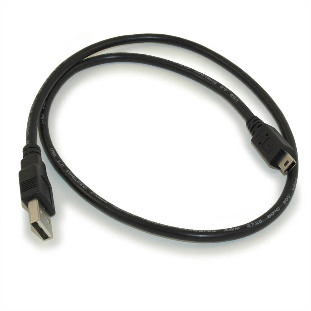 Great Choice Products 2Ft Usb 2.0 Certified 480Mbps Type A Male To Mini-B/5-Pin Male Cable