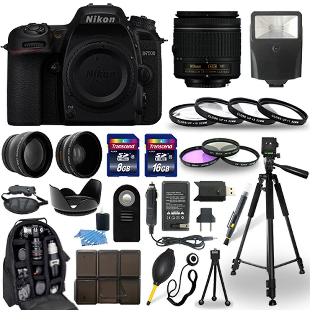 Nikon D7500 Dslr Camera + 18-55Mm Nikkor Lens + 30 Piece Accessory Bundle