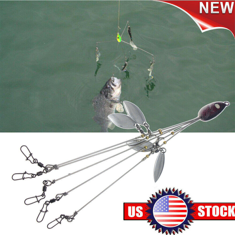 Alabama Rig Storage Great Choice Products 5 Pack Alabama Rig 5 Arms 4 Blades Umbrella Rig ...