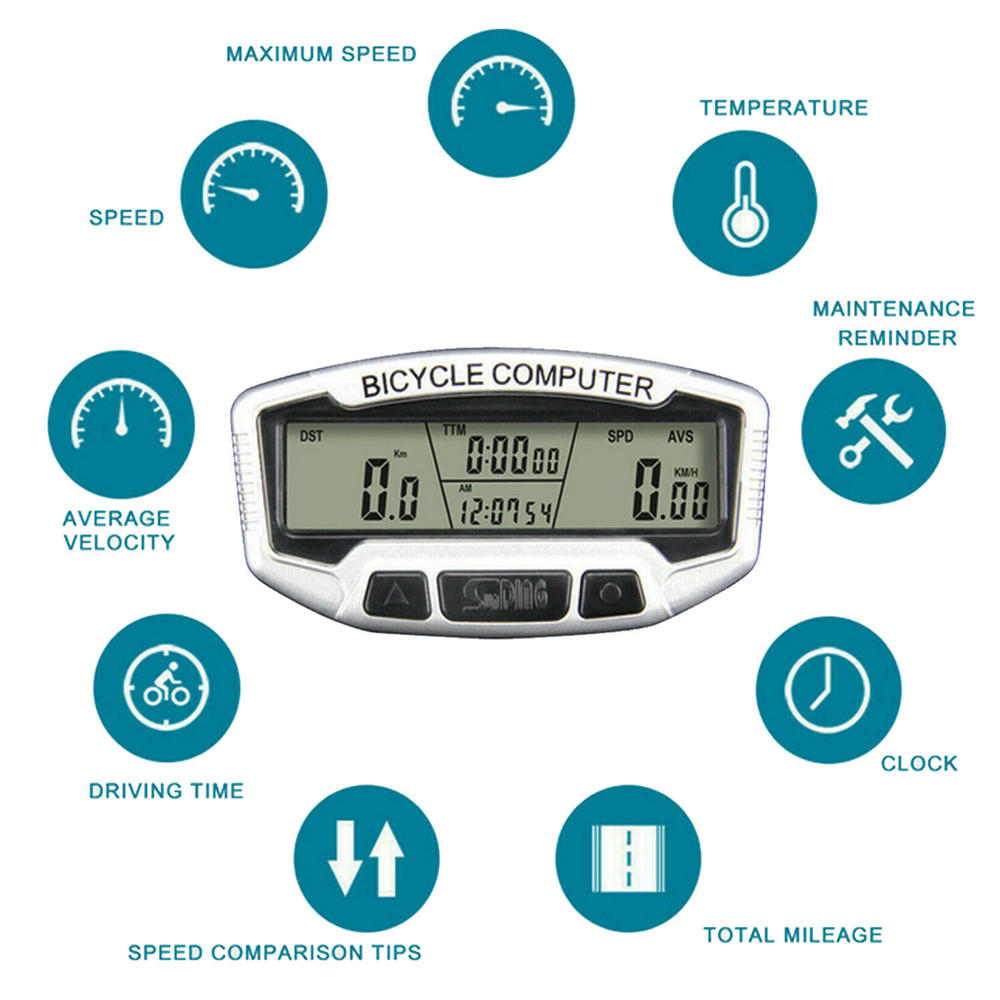Great Choice Products Bike Backlight Code Table Speedometer Bicycle ...