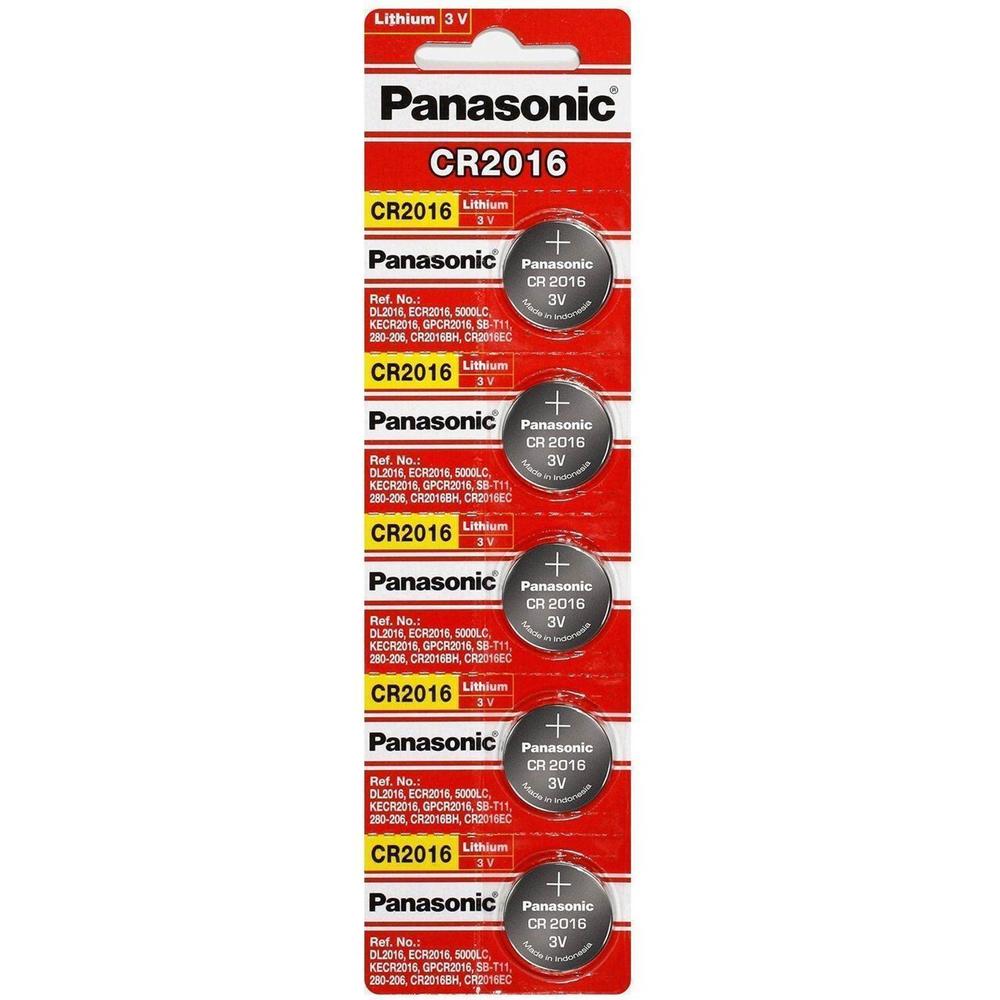 Panasonic 5 x PANASONIC CR 2016 CR2016 ECR2016 LITHIUM COIN CELL Button Battery Exp 2025 