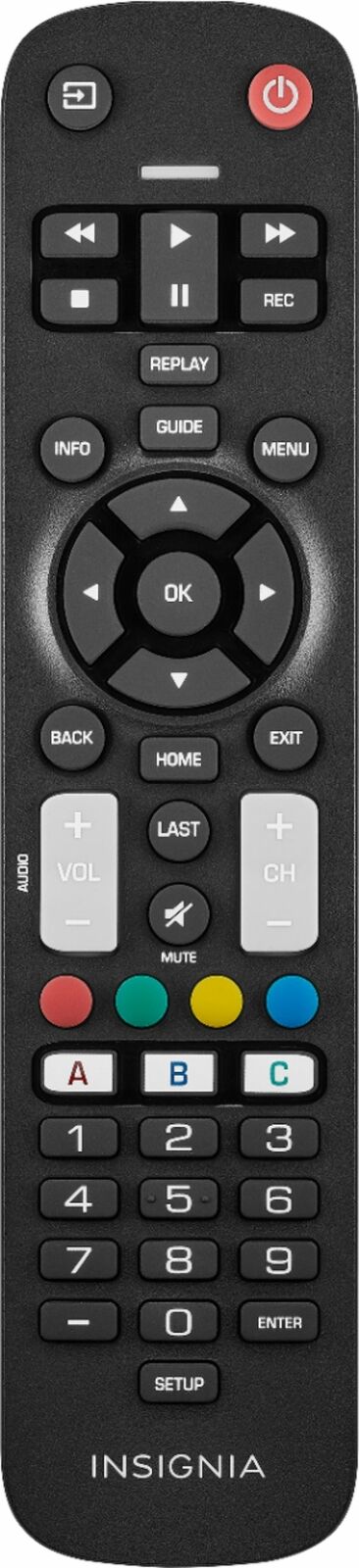 Insignia- Replacement Remote for Insignia and Dynex TVs - Black