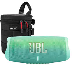 JBL Charge 5 Portable Bluetooth Speaker Teal with Vivitar Premium Speaker Case
