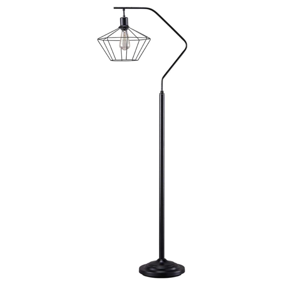 Ashley Signature Design by Ashley Makeika Industrial Floor Lamp with Metal Shade, 62", Black