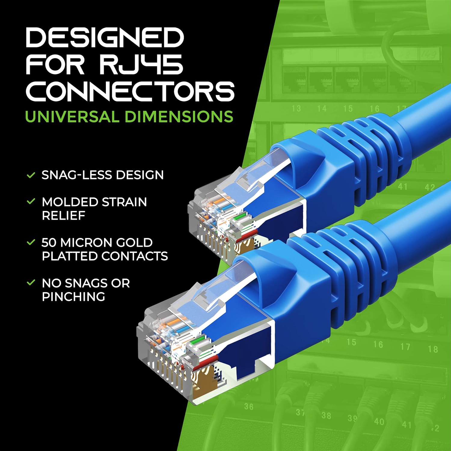 GearIT Cat 6 Ethernet Cable 5 ft (20-Pack) - Cat6 Patch Cable, Cat 6 Patch Cable, Cat6 Cable, Cat 6 Cable, Cat6 Ethernet…