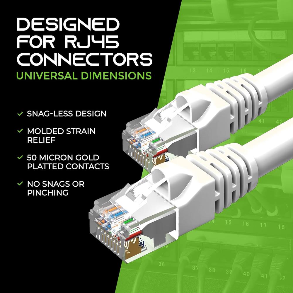 GearIT Cat 6 Ethernet Cable 10 ft (20-Pack) - Cat6 Patch Cable, Cat 6 Patch Cable, Cat6 Cable, Cat 6 Cable, Cat6 Etherne…
