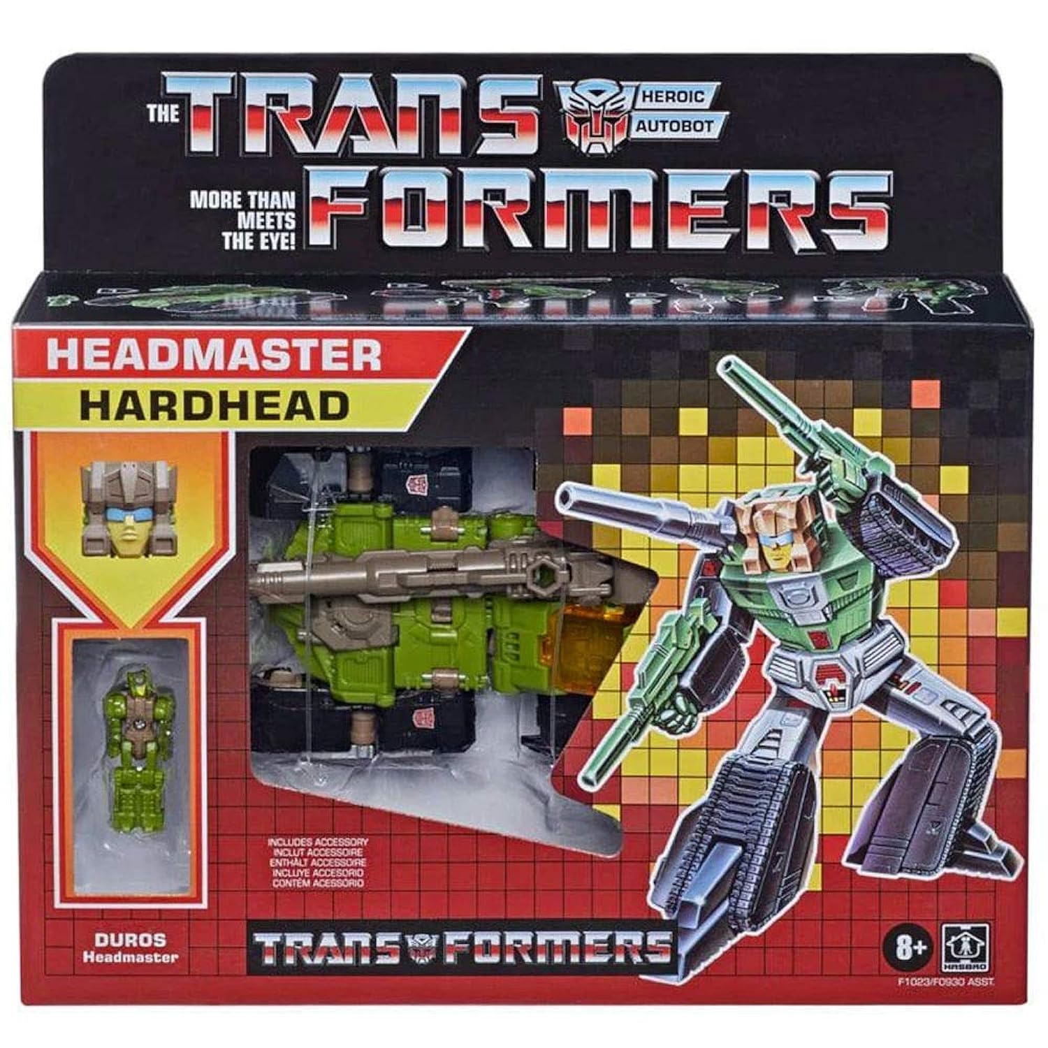 Hasbro Transformers 2021 Modern Figure in Retro Packaging Autobot Headmaster Hardhead with Duros