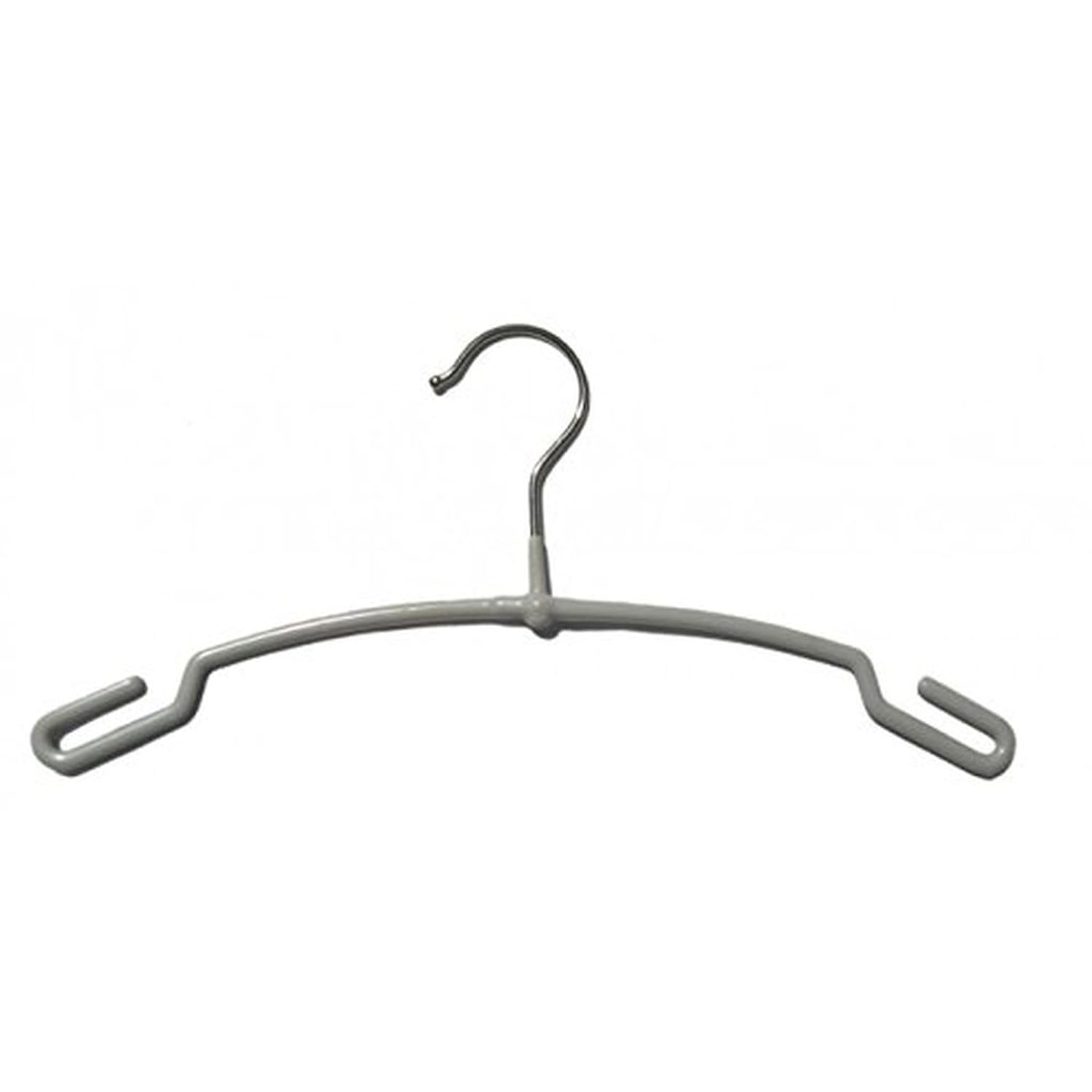 Great Choice Products Nh08 Dip Intimate Apparel Metal Top Hanger, 12 1/4", Grey (Pack Of 100)