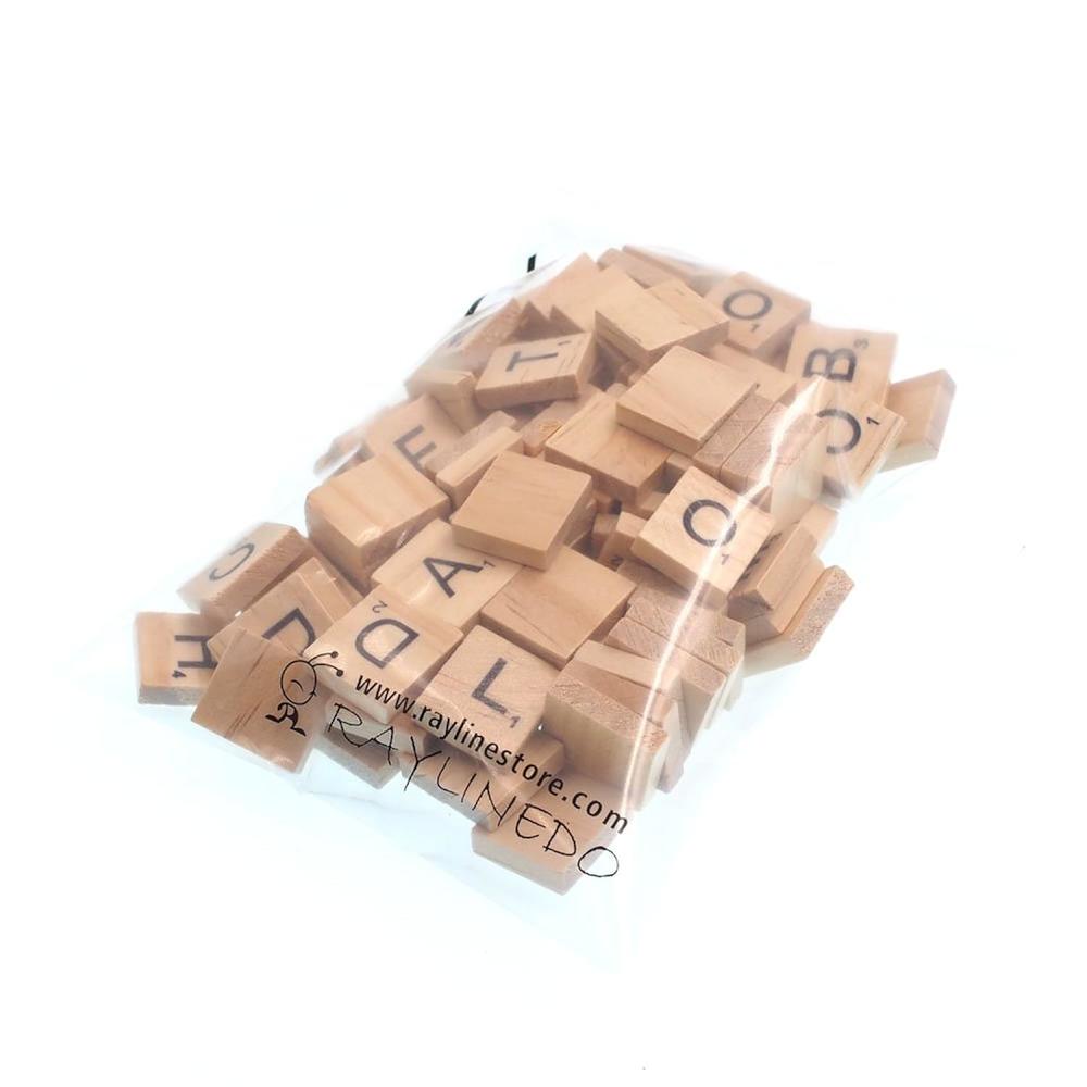 500 Lettres Bois Scrabble Classique – Pièces Hêtre Naturel Pour Jeux Éducation DIY Enfants