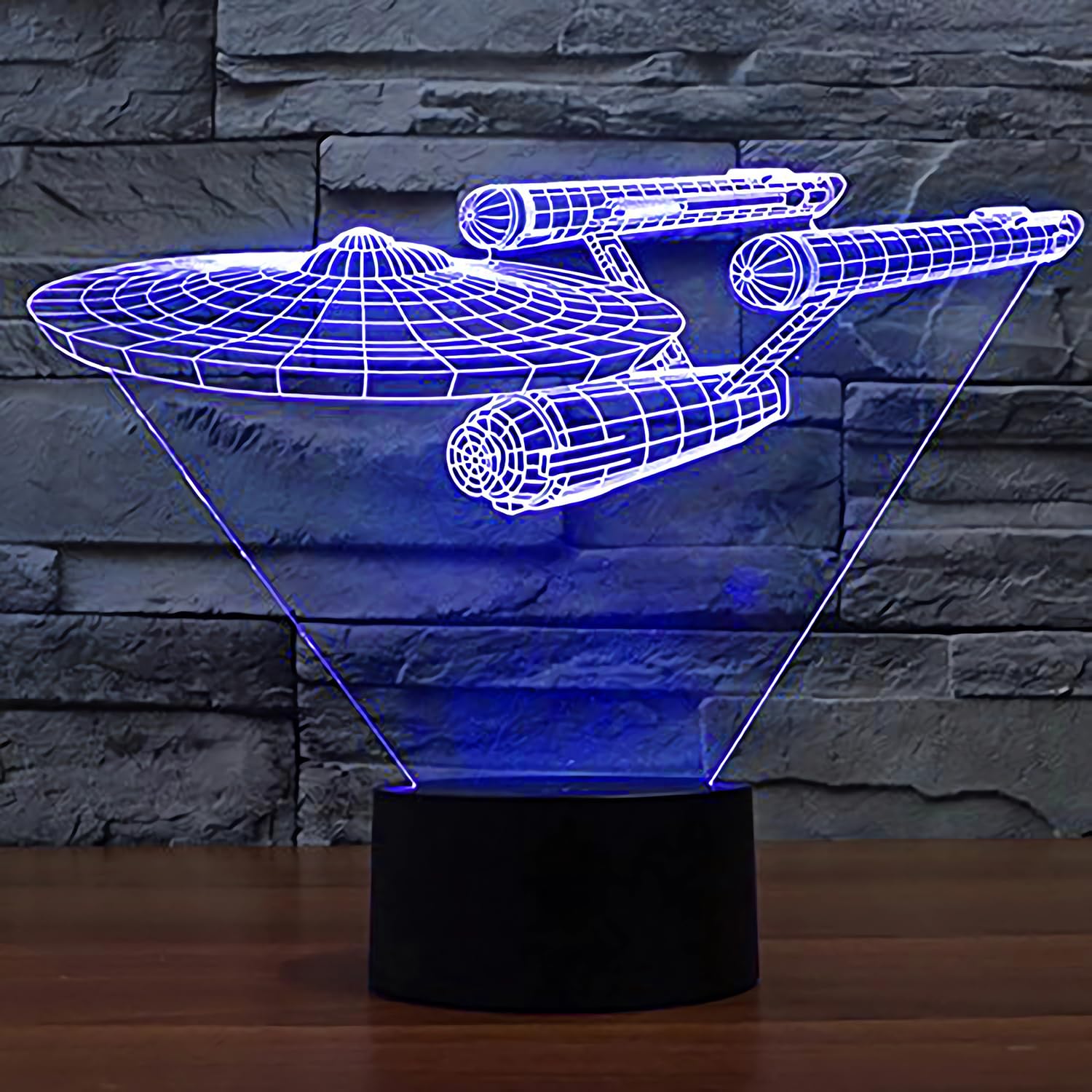 Great Choice Products Night Lights 3D Optical Illusion Multi-Colored Change Touch Controlled Desk Lamp Battleship Bedside Lamp Christmas Gifts…