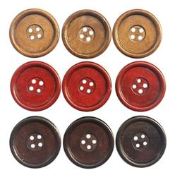 Great Choice Products 30Pcs Big Size 40Mm 1 1/2" Round Wood Buttons 4 Holes Craft Sewing Button (Mix)