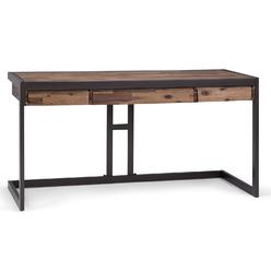 Great Choice Products Erina Solid Acacia Wood Industrial 60 Inch Wide Writing Office Desk In Rustic Natural Aged Brown, For The Workstation An…
