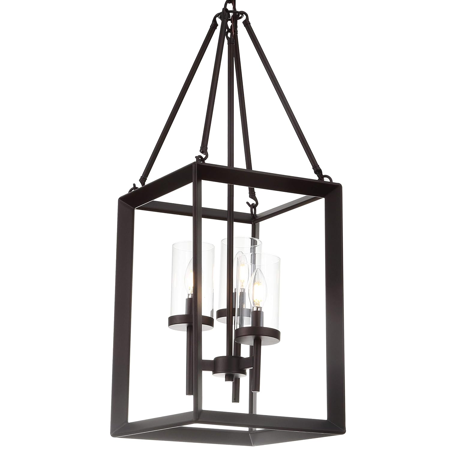 Great Choice Products Jyl7412A Anna 12" 3-Light Metal/Glass Pendant Traditional Classic Modern Industrial Farmhouse Dining Room Living Room Ki…