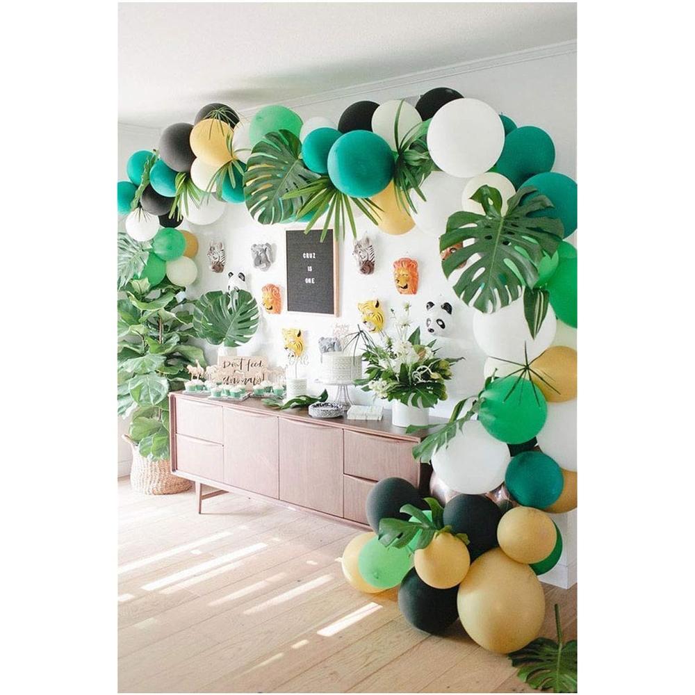 Great Choice Products 112Pcs Jungle Party Balloons Decoration Kit, Safari Baby Shower Animal Party Balloons 16 Feet Balloons Arch For Kids Boy…