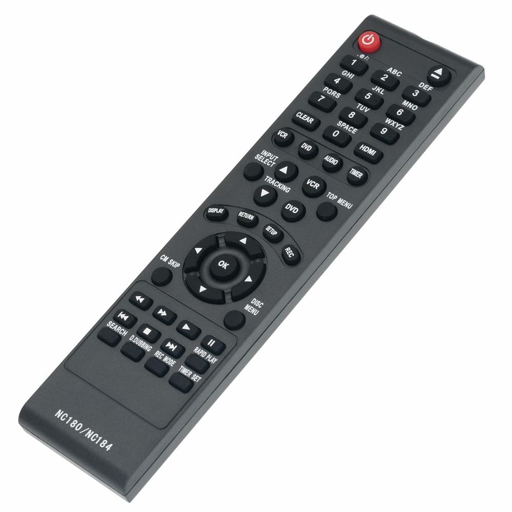 Great Choice Products New NC180UH NC184UH Replaced Remote fit for Funai DVD VCR FWZV475F Funai DVD VCR ZV427FX4 ZV427FX4A ZV427FX4 A