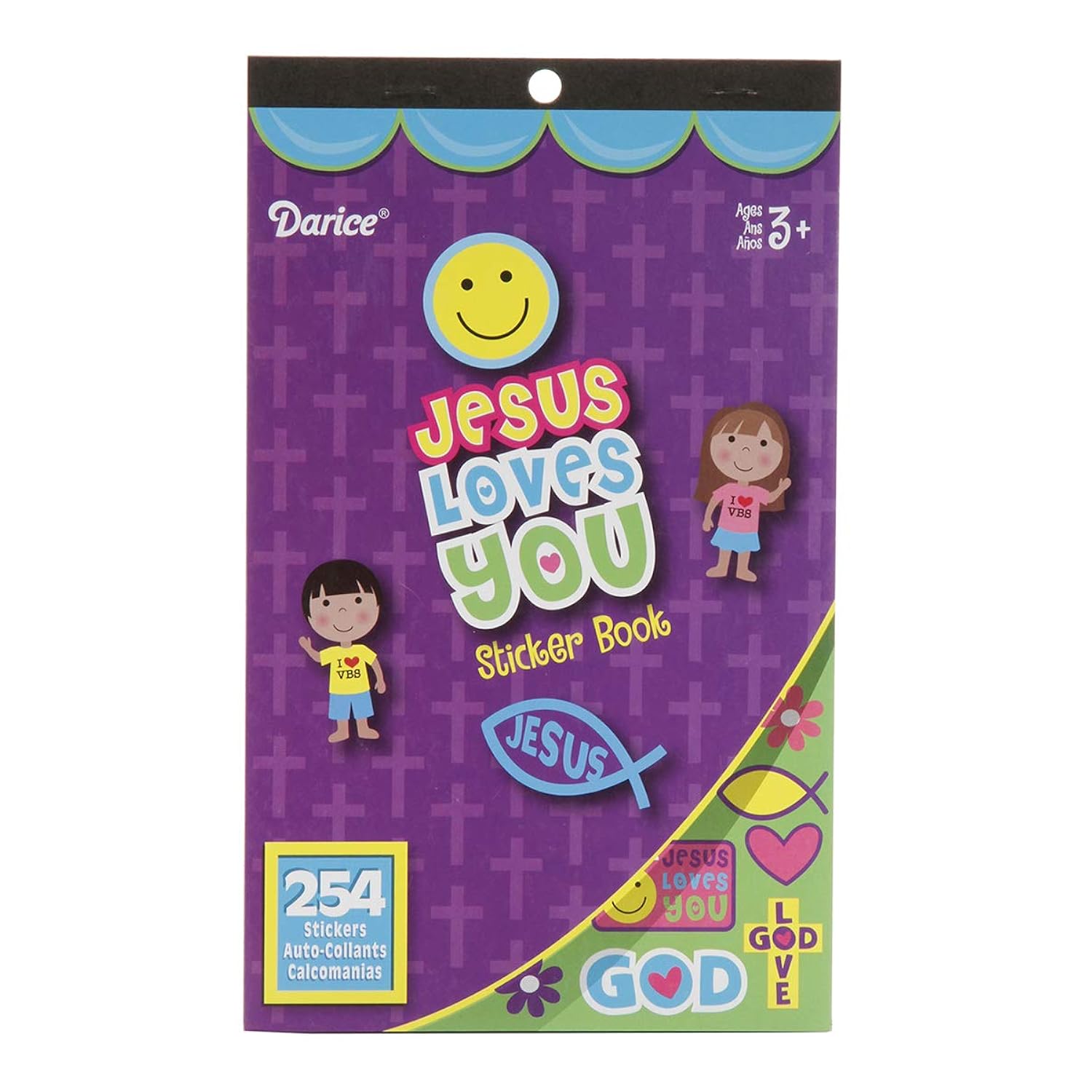 DARICE, Multicolor Jesus Loves You Sticker Book, One Size