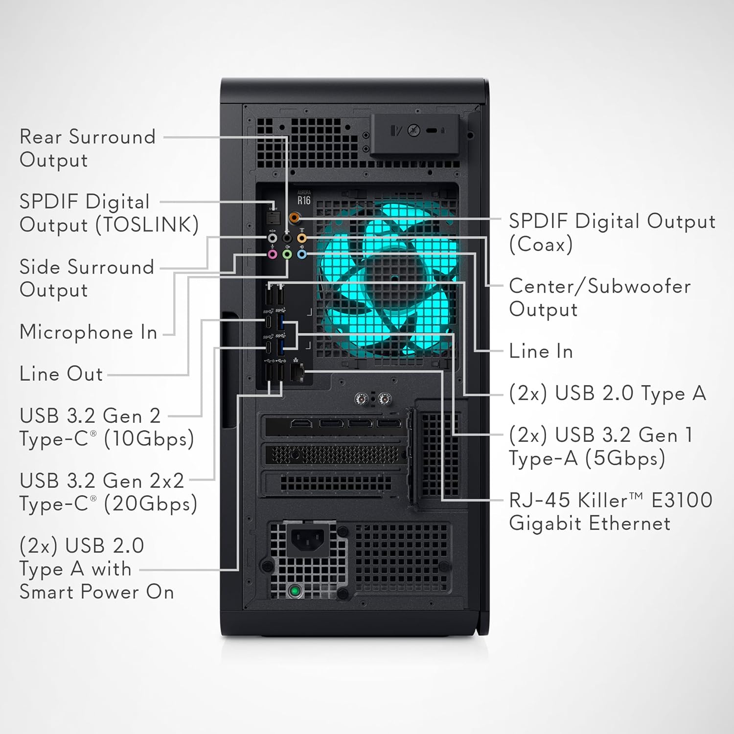 Dell Alienware Aurora R16 Gaming Desktop - Intel Core i7-13700F, 16GB DDR5 RAM, 512GB SSD + 1TB HDD, NVIDIA GeForce RTX 4060 …
