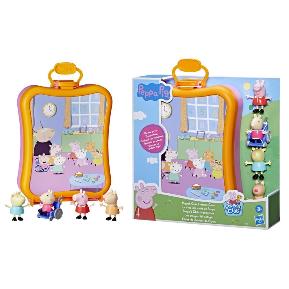 Hasbro Peppa Pig Peppa's Club Friends Carrying Case Playset, Includes 4 Figures, Preschool Toys, Kids Toys for 3 Year Old Girls…