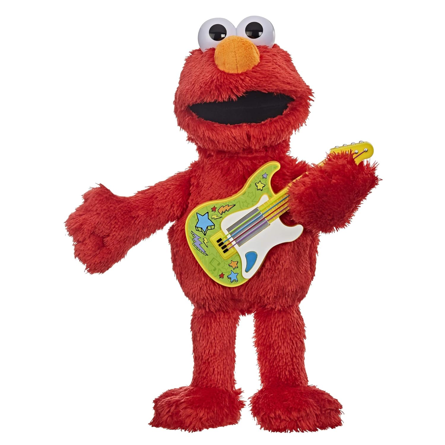 Hasbro Sesame Street Rock and Rhyme Elmo Talking, Singing 14-Inch Plush Toy for Toddlers, Kids 18 Months & Up