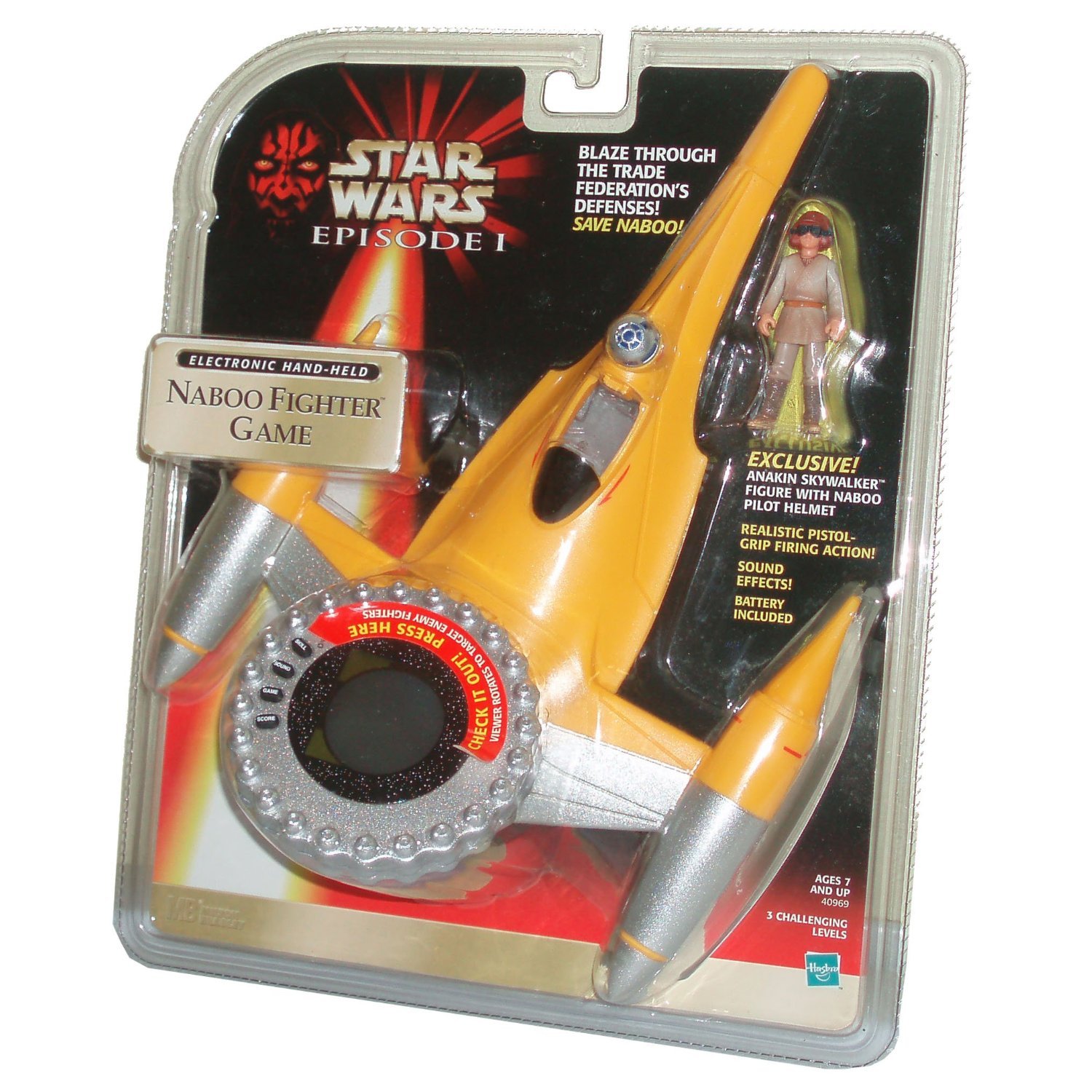 Hasbro Star Wars Episode I Electronic Hand-Held Naboo Fighter Game