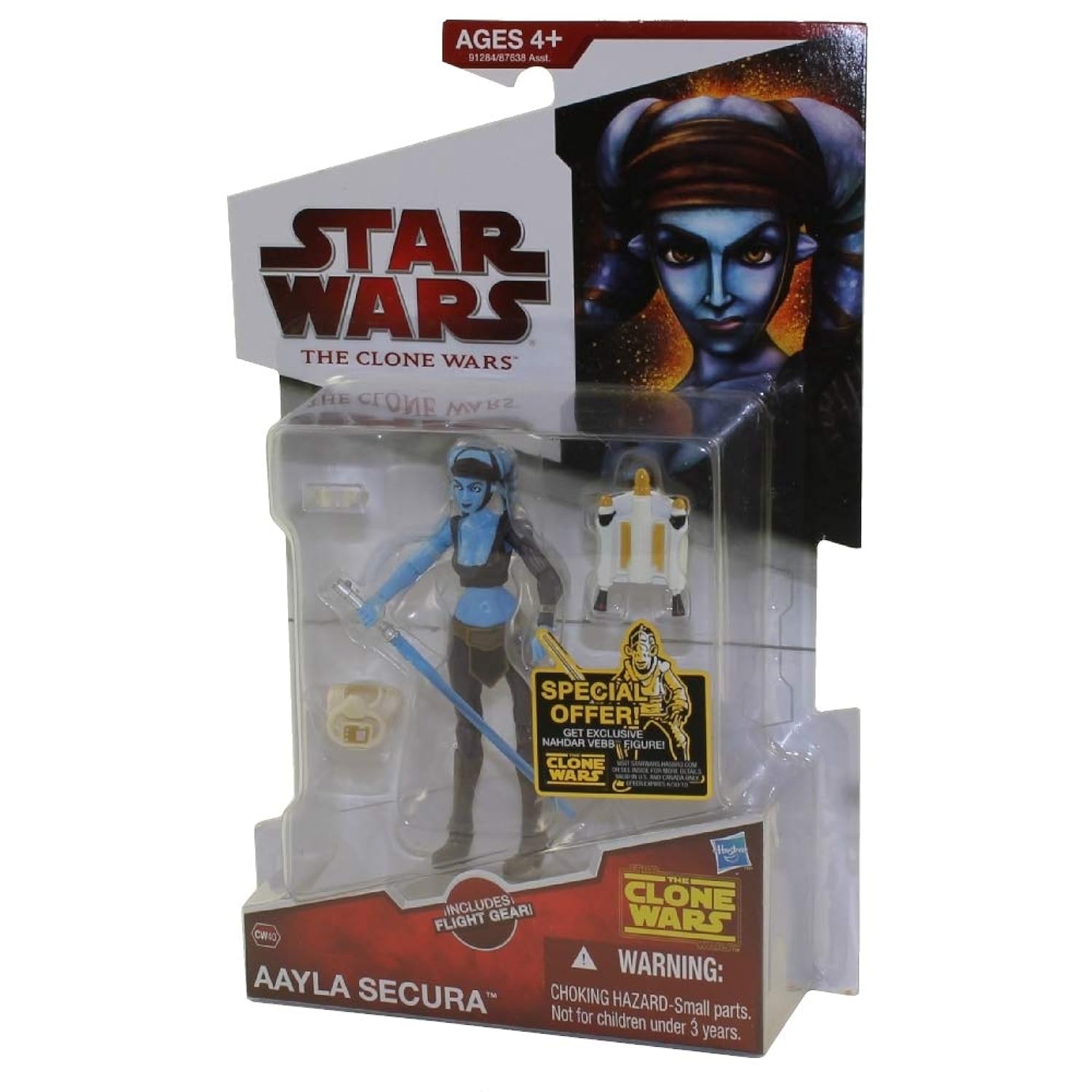Hasbro Star Wars The Clone Wars Aayla Secura CW40 - 3-3/4 Inch Scale Action Figure