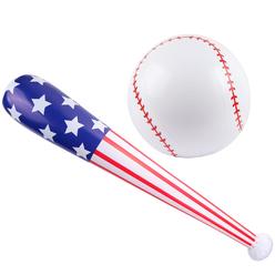 Great Choice Products 2 Pcs American Flag Inflatable Baseball And Baseball Bat,Blow Up Baseball Bat Beach Ball,Sports Theme Baseball Party Fav…
