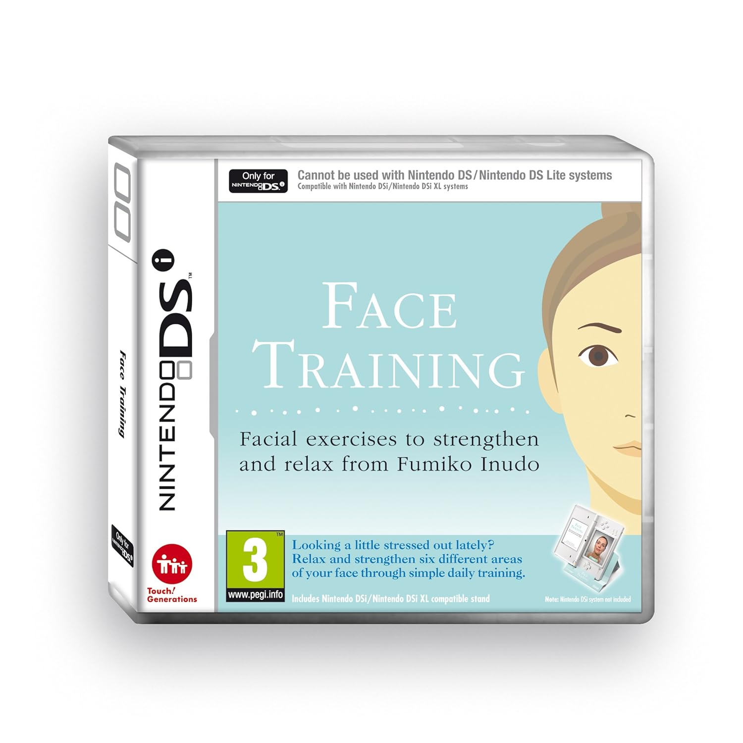 Nintendo Face Training (UK Edition DSi and DSi XL ONLY) WILL NOT WORK WITH US SYSTEMS, OR NINTENDO DS OR DSLite SYSTEMS