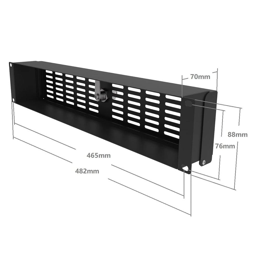 Great Choice Products 2U Rack Mount Security Cover For 19-Inch Server ...