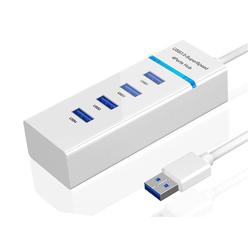 Great Choice Products 4 Ports Usb 3.0 Hub High Speed Multi Usb Splitter Expander For Desktop Computer Pc Laptop Accessories Hub Adapter (White…