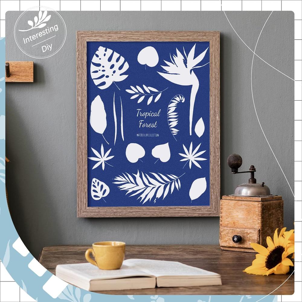 Great Choice Products 50 Sheets Cyanotype Paper Sun Print Paper A4 A5 A6 Solar Drawing Paper Sensitivity Nature Printing Paper For Kids Adults…