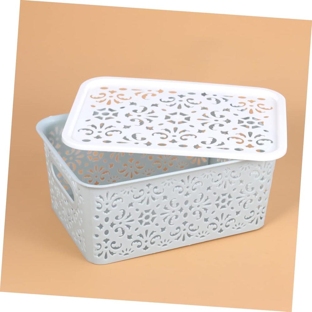 Great Choice Products Box Storage Baskets With Lids Clothes Storage Organizer Bin Storage Organizer Plastic Storage Bins With Lids Hollow Bin …