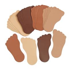 Great Choice Products Colors Like Me Feet, Set Of 24, 4 Colors, Glossy Cardstock Feet Shapes - People Cutout, Skin Tone & Color, Multicultural…