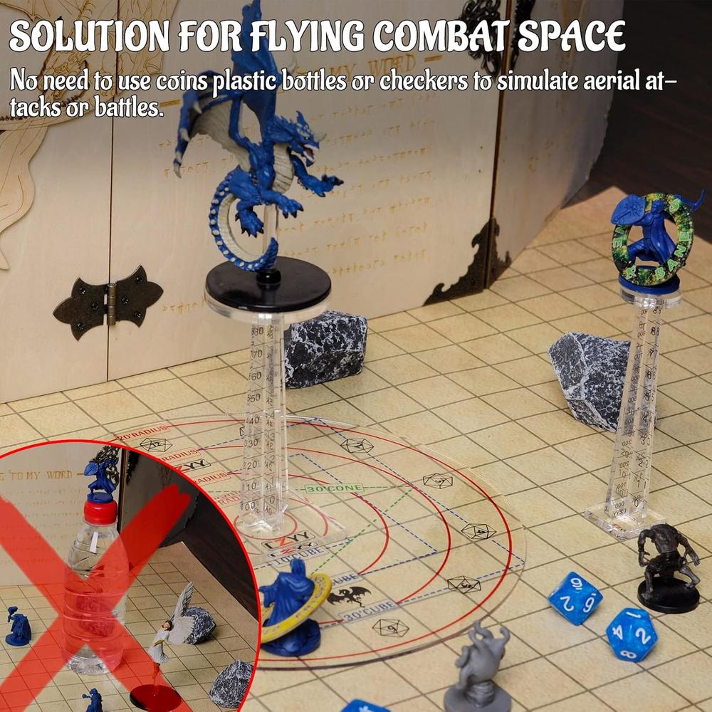 Great Choice Products Dnd Flying Miniatures Combat Riser (Set Of 2 ...