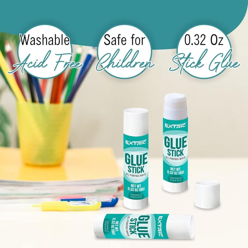 Great Choice Products Glue Sticks 0.32 Ounce - 4 Count Glue Stick, All Purpose White Glue Sticks For Kids, Washable Glue Sticks Bulk - Large G…