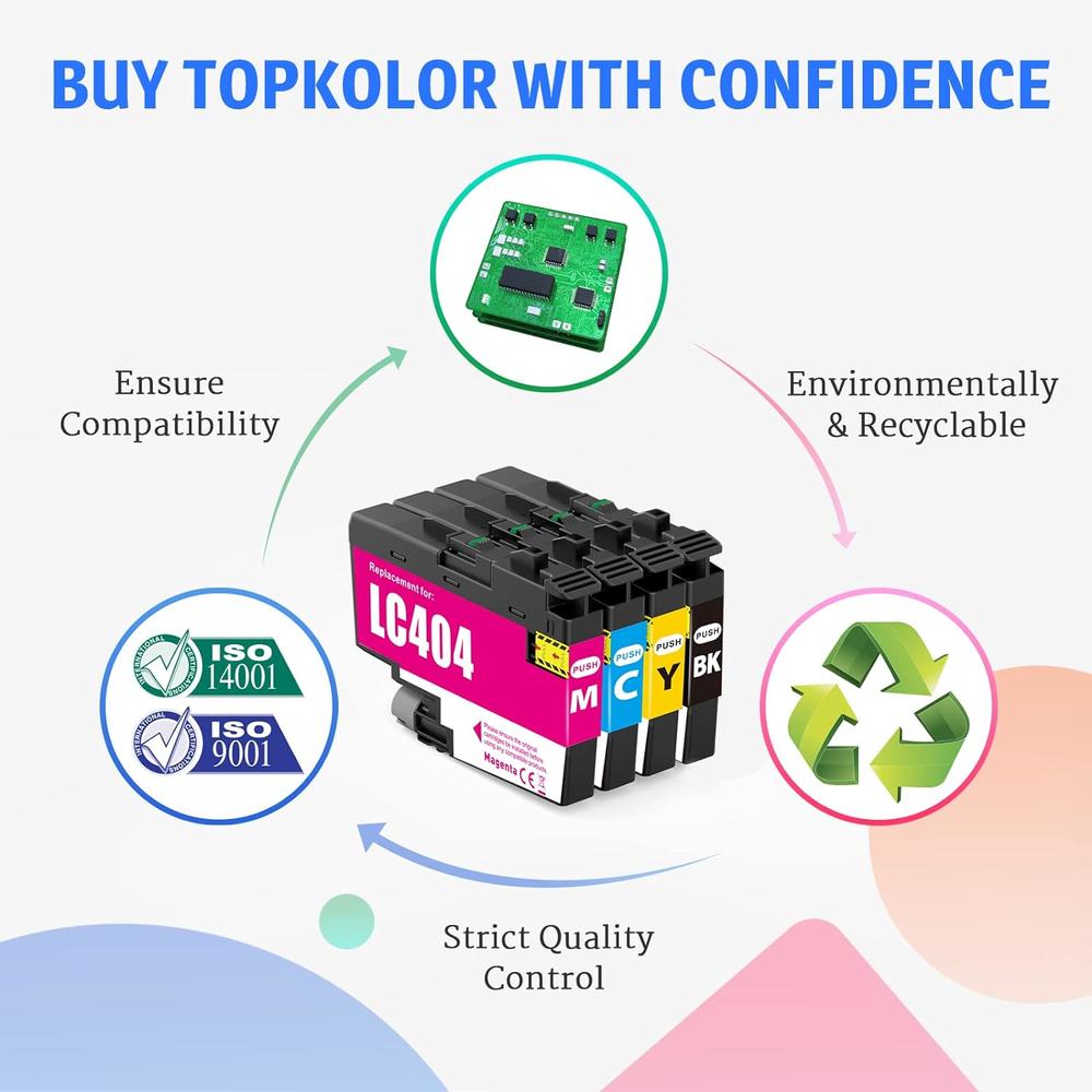 Great Choice Products Lc404 Ink Cartridges High Yield Replacement For Brother Ink Cartridges Lc404 Brother Lc-404 Lc 404 Lc404Bk Work For Mfc-…