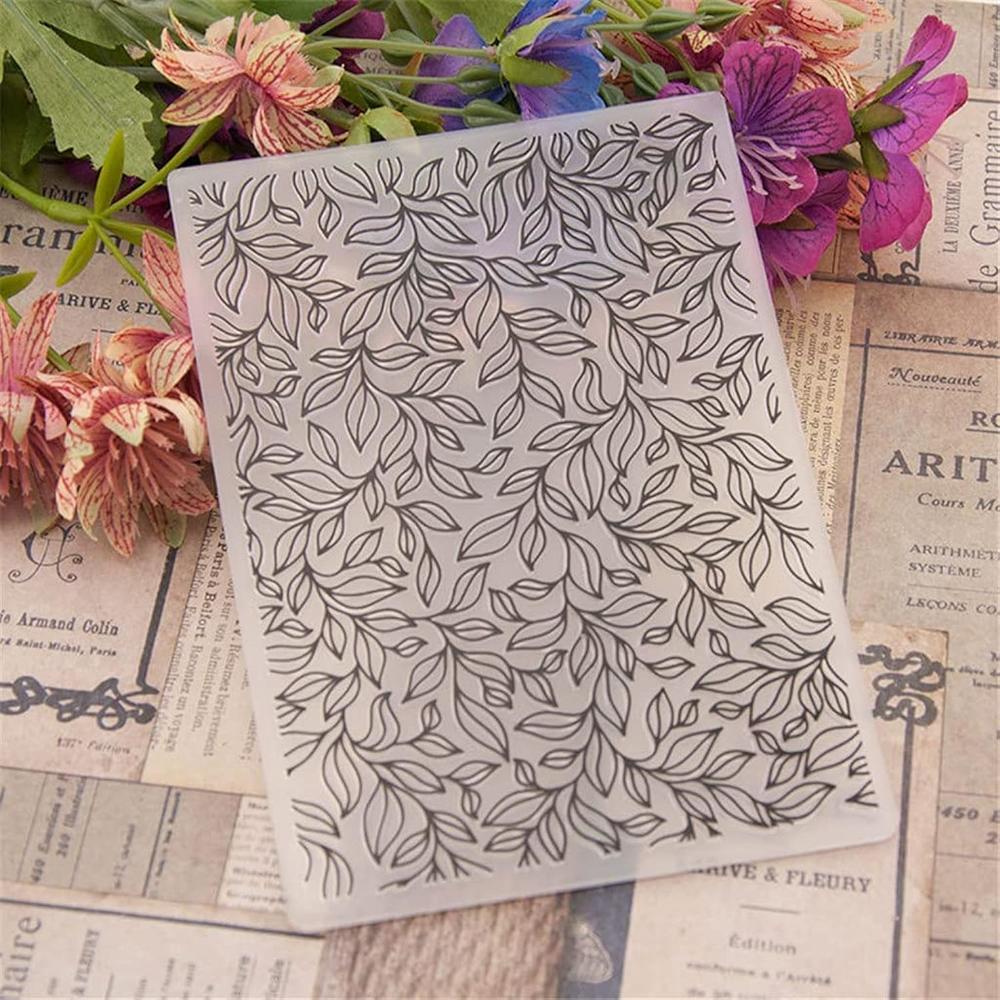 Great Choice Products Leaf Flower Plastic Embossing Folder Template Diy Scrapbooking Reusable Plastic Flower For Album Card Embossing Folders …