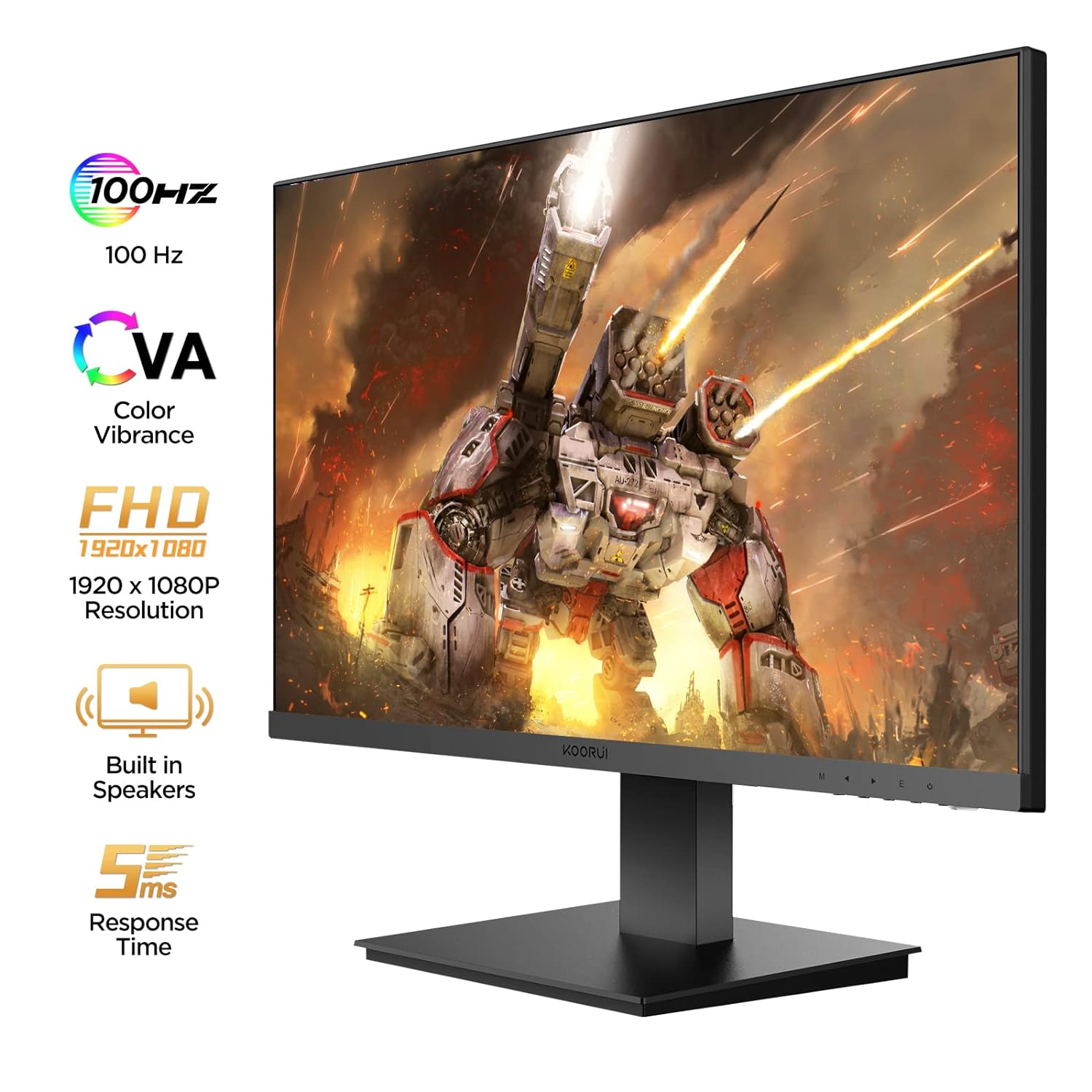 Great Choice Products Monitor 21.5 Inch Gaming Monitor Fhd 1080P/Full Hd 100Hz Pc Monitor Va Panel Lcd Display With Speakers Adpitive Sync (Hd…
