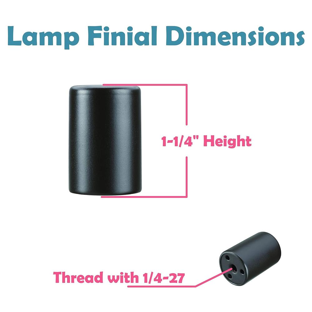 Great Choice Products Oil Rubbed Bronze 24043-05-1, Finial For Lamp Shade Finish, 1-1/4" Height