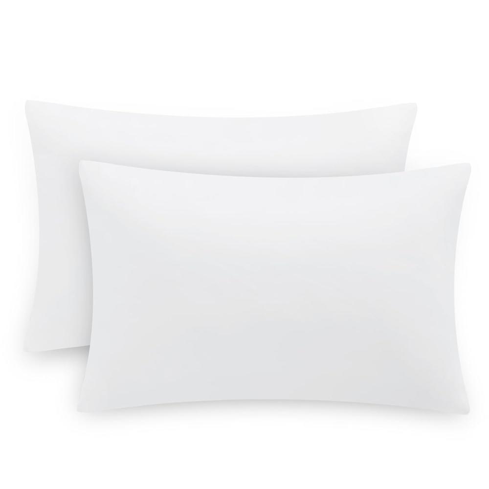 Great Choice Products Queen Size Pillow Cases Set Of 2 - White Queen Pillowcase 2 Pack With Envelope Closure, Soft Brushed Microfiber Bed Pill…