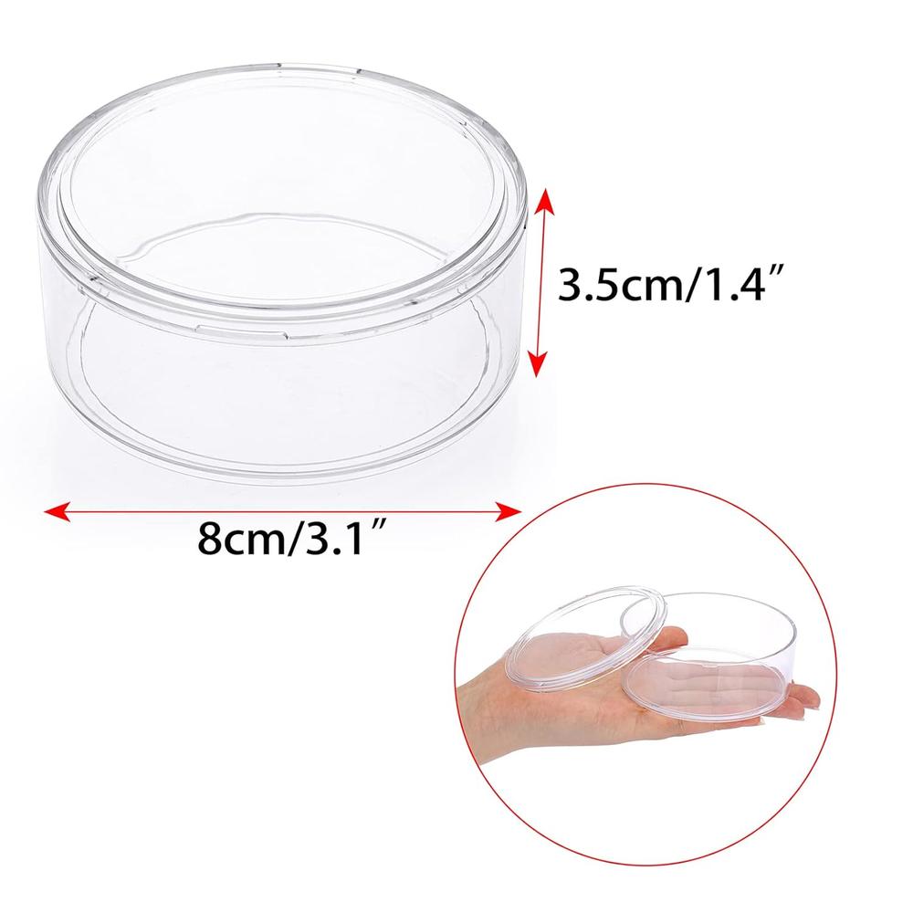 Great Choice Products Round Clear Plastic Small Storage Containers With ...