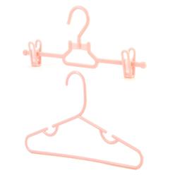 Great Choice Products Set Of 20 Pink Plastic Children'S Hangers - Includes 10 Kid Coat Hangers & 10 Kids Pants Hangers, 11.8Inch For Baby And …