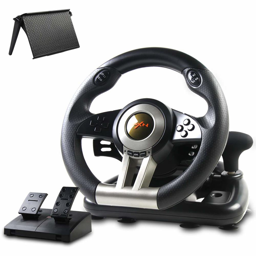 Great Choice Products Game Racing Wheel, -V3Ii 180° Competition Racing Steering Wheel With Universal Usb Port And With Pedal, Suitable For Pc,…