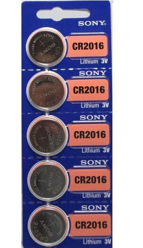 Sony 5 Pack Genuine SONY CR2016 Lithium Battery 3V Coin Cell ECR2016 BR2016 DL2016