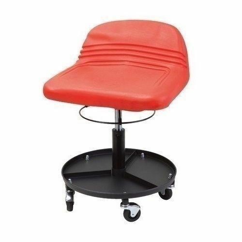 &nbsp; Red Hydraulic Shop Seat Adjustable Garage Stool Work Chair Mechanic Tool Tray