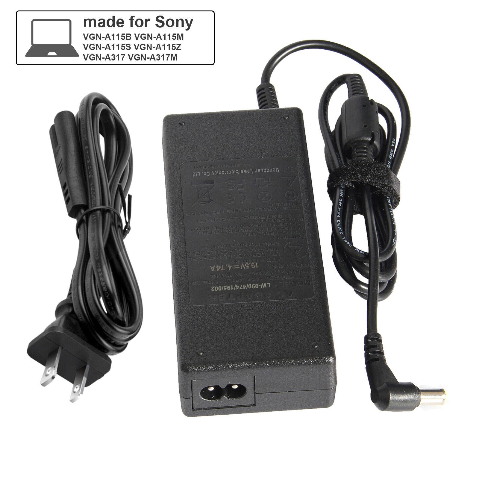 Great Choice Products 90W Ac Adapter For Sony Bravia Smart Led Hdtv Lcd Tv Charger Power Supply Cord F