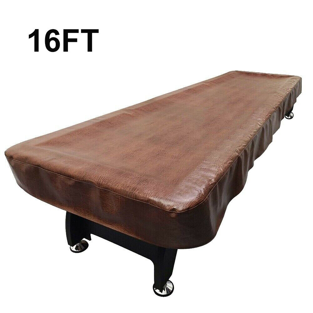 Great Choice Products Durable Shuffleboard Table Cover 16Ft Vintage Pu Leatherette Dustproof Protector