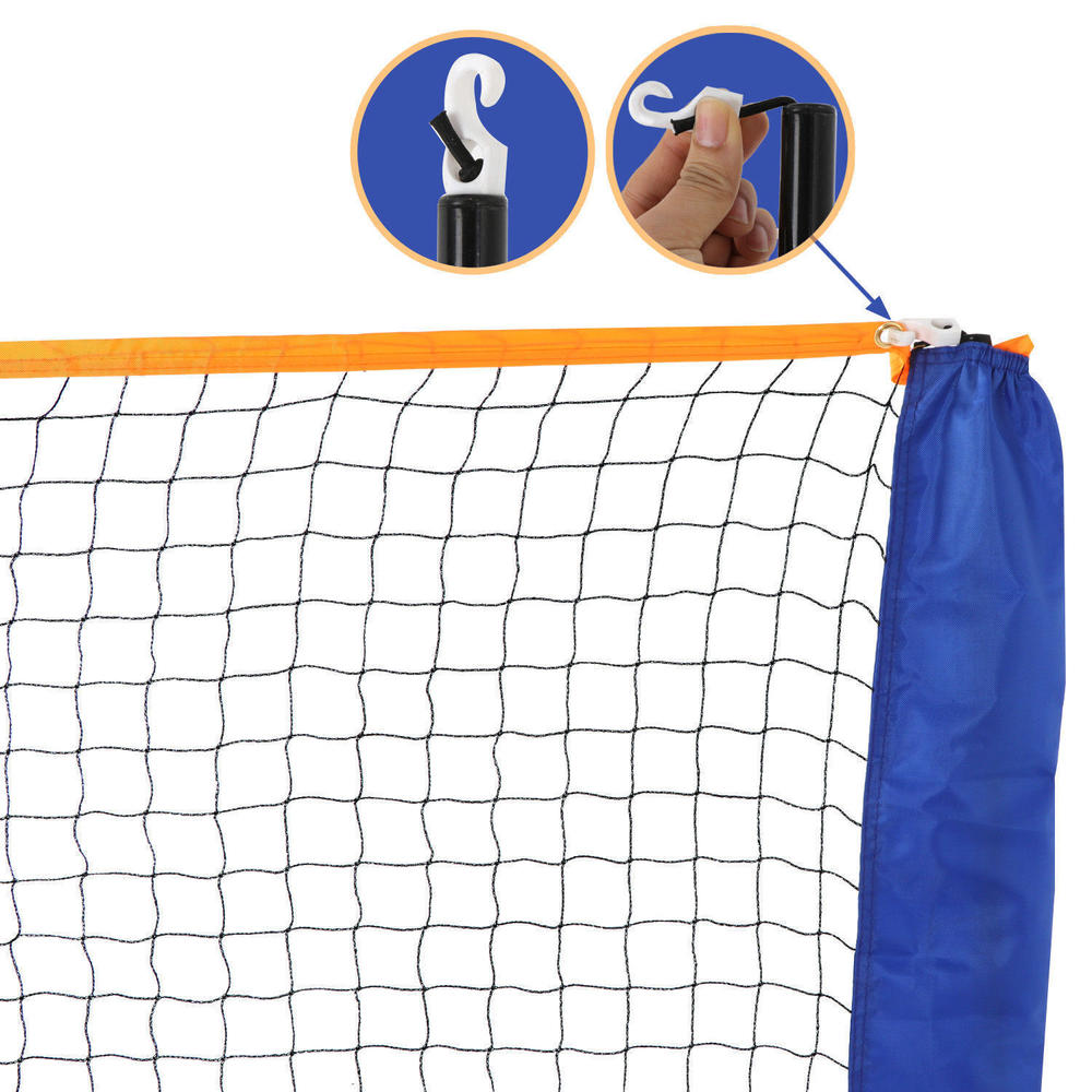 Great Choice Products 10 Feet Badminton Volleyball Tennis Net Set With Stand/Frame Carry Bag Portable